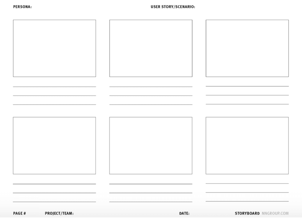 storyboard template